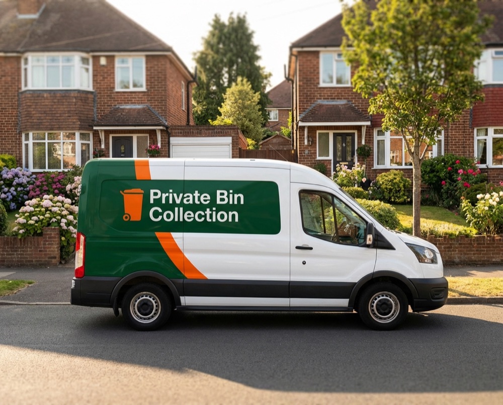 Local bin collection van serving Selsey neighbourhood